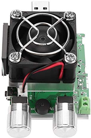 Elektronische USB-Last, 35-W-Leistungsmesser-Tester Batterietester mit LCD-Anzeige, einstellbarer Konstantstromwiderstand-Batterietester mit Lüfter