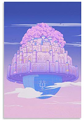 The Castle in the Sky Leinwand-Kunst-Poster und Wandkunstdruck, modernes Familienschlafzimmer, 30 x 45 cm