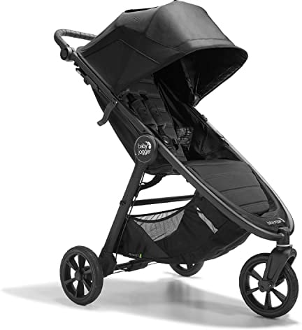 Baby Jogger City Mini GT2 leichter Kombikinderwagen | Allradfederung für jedes Gelände | mit einer Hand schnell zusammenfaltbarer kleiner Buggy | Opulent Black (Schwarz)
