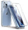 SURITCH Clear Case for iPhone 13 Pro 2021,【Built in Screen Protector】 Shockproof 360 Full Body Protection Hard Shell + 4 Corners Soft TPU Rubber Cover Bumper 6.1 inches - Clear