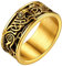 FaithHeart gold Fingerring Viking Wolf Bandring Punk Stil Ring Wikinger Amulett Ring für Weihnachten Valentinstag Geburtstag
