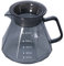 600ml Kaffeekanne Glas Verdickte Transparent Kaffeekessel mit Gummi Deckel, Hand Tropf Kaffeemaschine Kaffeekocher Teekanne für Theke, Küche, Empfangsraum