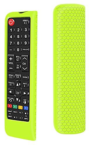 Custodia in Silicone Compatibile con Telecomando Nuovo Telecomando Samsung AA59-00741A sostitutivo Telecomandi Serie, Anti-Scivolo Protettiva Cover Cassa Copertura per Samsung Remote Control (Giallo)