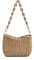 Ulisty Damen Klein Handgewebte Tasche Mini Handgefertigt Unterarmtasche Quadratisch Schultertasche Handtasche Taschenbeutel braun