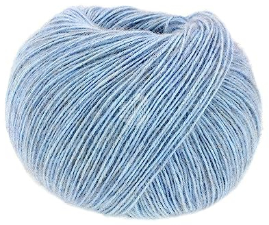 LANA GROSSA Ecopuno | Edle Netzgarnstruktur aus Baumwolle gefüllt mit Merino/Alpaka | Handstrickgarn aus 17% Schurwolle & 11% Alpaka Wolle | 50g Wolle zum Stricken & Häkeln | 215m Garn FB 75