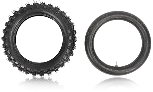 Reifenschlauchsatz, Akozon 2,50 X 10 Zoll Offroad-Motorradreifen mit Geradem Ventilschaft TR13 für 50 70 90 110 Mini Dirt Pit Bike