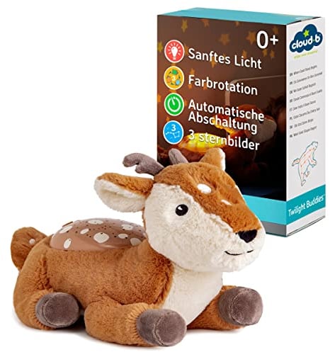 Cloud B Calming Nightlight Star Projector | Gentle Brightness | 3 Colors | 3 Constellations | Auto-Shutoff | Twilight Buddies Fawn