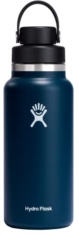 Hydro Flask 32 oz Wide Mouth with Flex Chug Cap Stainless Steel Reusable Water Bottle Indigo - Vacuum Insulated, Dishwasher Safe, BPA-Free, Non-Toxic