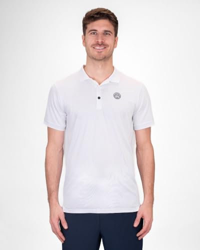BIDI BADU Herren Crew Polo - White, Größe:S