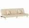 vidaXL Schlafsofa, Sofa mit verstellbaren Rückenlehnen, Couch für Wohnzimmer, Schlafcouch Bettsofa Tagesbett Sofabett, Creme Stoff