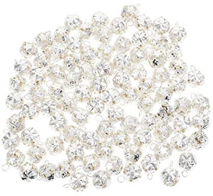 VILLCASE 100St Hohle Blütenglocke Jingle Bell Handwerk Christbaumschmuck weihnachtsdeko eiserne hängende Glocken dekorative Glocken Cloisonne die Klingel Anhänger schmücken Kunsthandwerk
