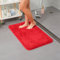 HOUSERAN Badezimmerteppich 50x80cm, Badematte rutschfest, Weiche Mikrofaser Badvorleger Waschbar mit Wasserabsorbierenden, Badematte Hochflor für Badezimmer, Dusche und Badewanne, Rot