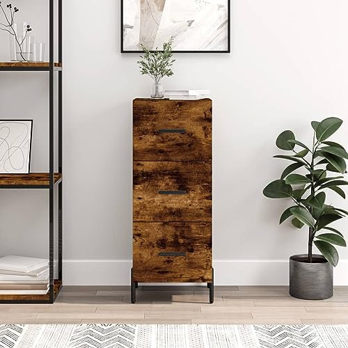 Hovothy Sideboard 34,5x34x90 cm Beistellschrank Highboard Komodenschrank Büromöbel Sideboard Wohnzimmer Mehrzweckschrank Sideboard Schlafzimmer Kleiderschrank Esszimmerschrank Räuchereiche