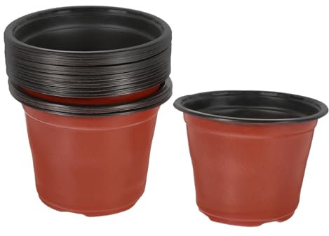 Didiseaon 20pièces Pots De Fleurs Plastique Souple Jardinières pour Plantes pour Intérieur Et Extérieur Lot Pratique pour Germination Et Rempotage