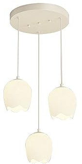 MODEBHD 3 Lichter, Metall-/Glasscheiben-Pendelleuchte, Astigmatismus-Hängelampe, Beleuchtung, industrielle Tropfen-Deckenleuchte mit klarem Glasschirm für Vintage-Loft-Kronleuchter, höhenverstellbar