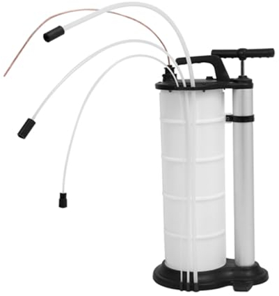 Bomba de Succión de Agua y Aceite Usado de 9L, Transferencia de Vacío Líquido, Bomba de Succión de Aceite, Bomba Manual con 3 Mangueras, Purgador de Frenos