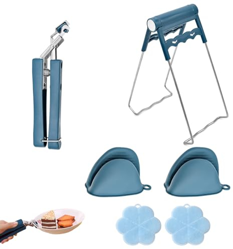 6PCS Anti Scalding Clip Set Anti-scalding Bowl Clip Gripper Clip Set Hot Plates Gripper Anti-scalding Bowl Clip Tool Heat Resistant Accessories Silicone Protective Gloves Kitchen Hot Plate Gripper