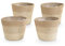 Bloomique - Pot à Plantes Tressé Maki - Lot de 4 Pots - Beige - Ficelle de Jute - Panier pour Plantes d'intérieur et extérieur - H13x Ø12