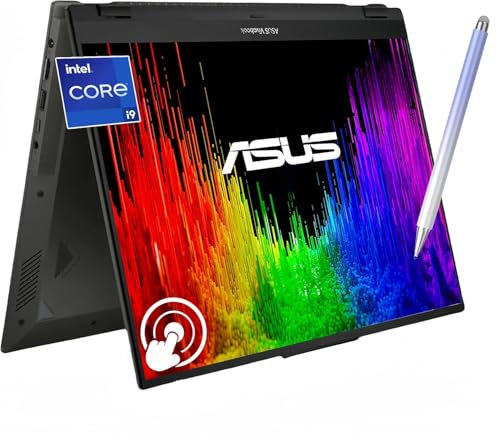 ASUS Vivobook S 16 Flip 16 WUXGA OLED Touchscreen Laptop, Intel 14Cores i9-13900H, Webcam 1080p, Harman/Kardon, Wi-Fi 6E, retroilluminato KB, Win 11H, w/Pen (24GB RAM | 1TB SSD + penna)