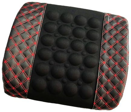 Yctze Auto-Massage-Sitzkissen, Elektrisches Lendenwirbelstütz-Massagekissen, DC12V, 2-Gang-Einstellung, Universelle Passform, Vibrierendes Rückenmassagegerät für Fahrzeuge