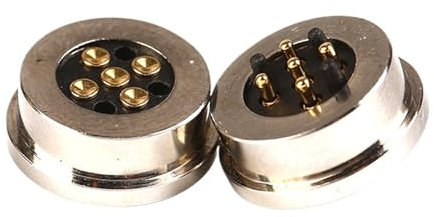 ZLGYGLEO 1sets Spring-Loaded Magnetic Pogo Pin Connector 5 Pin Pitch 13.5 MM Through Hole Male Female 2A 5V DC Power Charge Probe