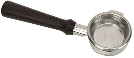 Porte-filtre sans Fond à 2 Oreilles de 58 Mm Compatible avec les Machines à Expresso du Groupe E61, Rancilio/Expobar/Rocket/Flair 58/ECM/Faema, Panier en Acier Inoxydable Inclus