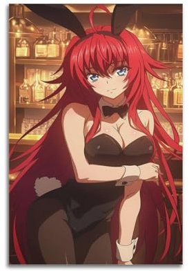 High School DxD Rias Gremory Anime Poster Poster Dekorative Malerei Leinwand Wandkunst Wohnzimmer Poster Schlafzimmer Malerei,Wandkunst Bilddruck Moderne Familienzimmer Dekor 08x12inch(20x30cm)