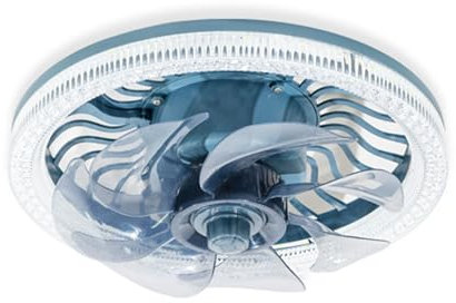 Ywmsfl Ventilador de techo E27 con luz empotrable, ventilador de techo con luz LED, control remoto, ajuste de velocidad para dormitorio