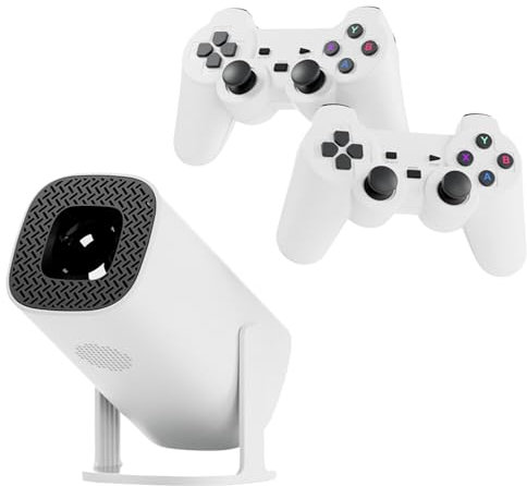Projecteur Console, P30 Max 2 en 1 - Console rétro Portable avec projecteur, projecteur de Jeux rétro 4K HD, Consoles rétro, Console Portable 36 000 Jeux, HDMI, WiFi, APPS, 2 contrôleurs sans Fil