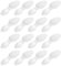 20 Pcs Re-Usable Medicine Spoon, Double Sided Spoon, Medicine Spoons 2.5/5ml Re-Usable for Cereal Powder Milk Coffee Powder Washing Powder, Safety Plastic Spoons for Daily for Kid and Old (White)