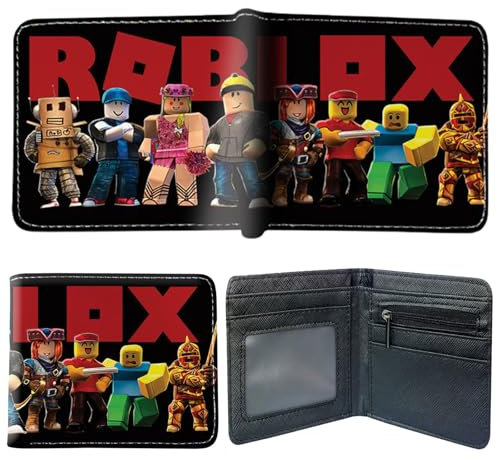 MEBSJY Karikatur Kinder Geldbörse, Robl Brieftasche,PU Leder Bifold Brieftasche für Jungen und Mädchen, Anime Design, Kreditkartenhalter, Münzfach, Geburtstagsgeschenk für Kinder