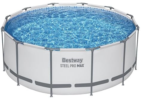 Bestway Steel Pro MAX Solo Pool ohne Zubehör 366 x 122 cm, lichtgrau, rund