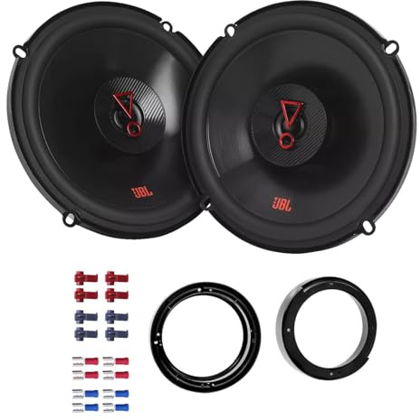 JBL Stage3 627F Lautsprecher mit Einbauset passend für VW Volkswagen Fox ab 2005 Türen vorne/hinten 450W 165mm 2 Wege Koax