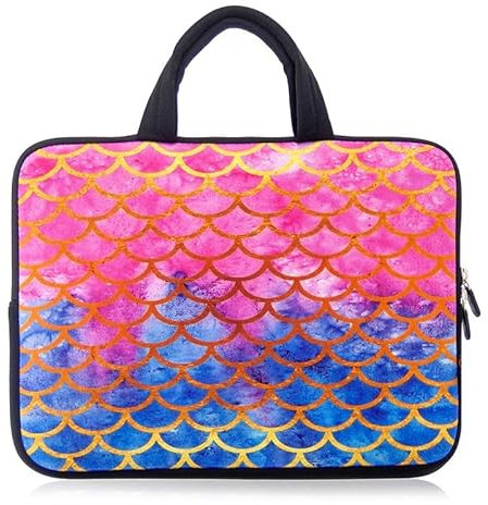 AORTDES Borsa per Portatile 14 15 15.4 15.6 Pollici, Custodia per Computer Notebook 15.6 Pollici Borsa per Laptop Chromebook Toshiba HP Dell Lenovo Asus Acer (Blu rosa)