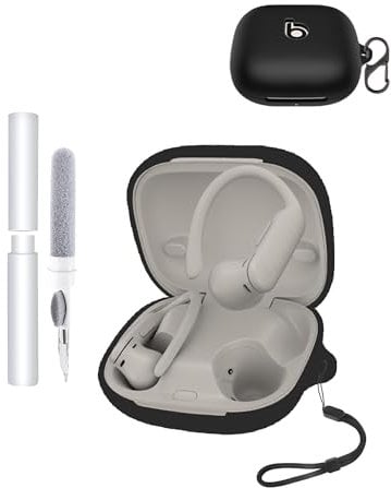 Silicone Protective Case for Beats Powerbeats Pro 2 Wireless Bluetooth Earbuds - Durable and Eco-Friendly Earphone Cover with Precise Holes,Black