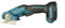 Schnurlose Elektro Rotationsschere kompatibel mit Makita 18V-Akku (ohne Batterie), elektrische Stoffschere mit Sicherheitsverschluss und 2 Klingen, 6mm Schnitttiefe für Leder, Pappe, Teppichboden