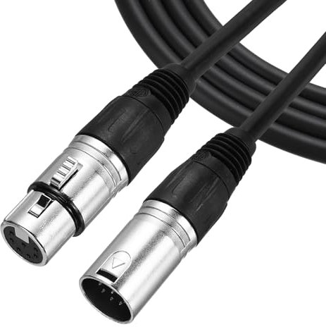 sourcing map 16ft 7 Pin XLR Cable XLR Male to Female Adapter Microphone Cable for Stage Studio Cable