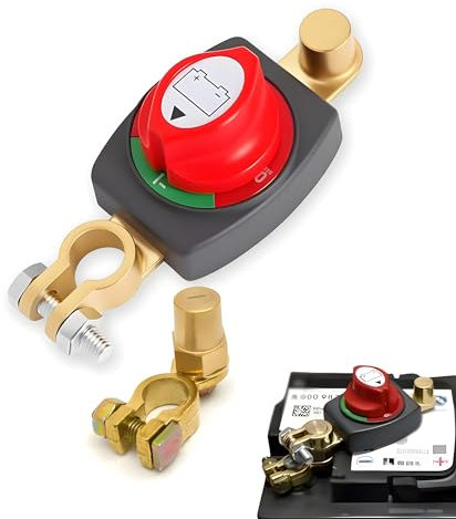 Batterie Trennschalter 12v mit Erhöhte Batteriepole, Batterietrennschalter12v-48v,Batteriehauptschalter,Trennschalter Wasserdicht,für Auto,Motorrad, Marine, Boat,Caravan,Yacht