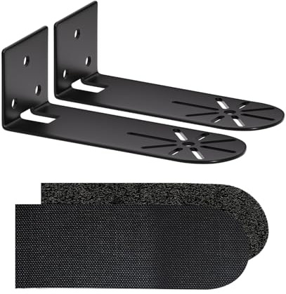 Haoyou Soporte de pared para barra de sonido para Samsung, Sony, Bose, VIZIO, Assistrust, LG, JBL y más barras de sonido, con velcro adhesivo para un montaje estabilizado debajo del televisor, soporta