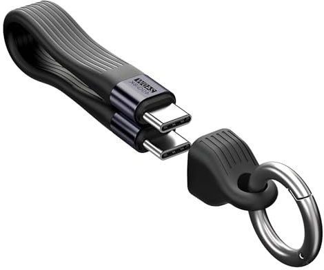 pawpoem PD 240W Short USB C Cable, Fast Charging USB 4.0 Cable 40Gbps Data Transfer 8K 60Hz Video Output Compatible with Type C Devices, Laptops, Tablets, Smartphones, Portable Keychain Design