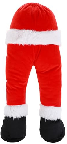 OUNONA 1 Stück Weihnachtsbein, Rot, Künstliche Weihnachtsmannbeine für Weihnachtsbaum-Design, im Baum Steckend, für Weihnachtsmann-elf-Dekorationen