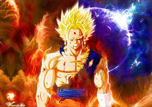 Poster Dragon Ball Z SuperVegeto Gogeta Super Saiyan Anime Manga Wall Art