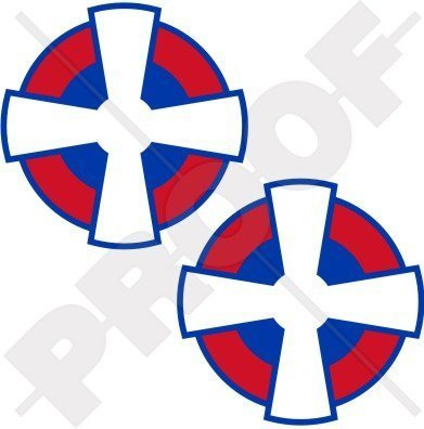 SERBIEN Serbische Luftwaffe Flugzeug Rondelle 75mm Auto & Motorrad Aufkleber, x2 Vinyl Stickers