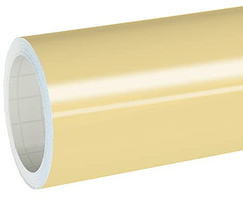 Unbekannt 11€/m² Oracal Plotterfolie Glanz 751c 023 Creme 63 cm Breite gegossene Plotter Möbel-Folie selbstklebend High Performance cast