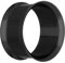 Treuheld® 5mm Titan Flesh Tunnel in Schwarz - dünn - Double Flared Ohrtunnel - Dünner Rand - hautfreundlich & antiallergen