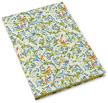 Rossi - Handgemachtes Notizbuch DIN A5 „Florentiner Vögel“ aus Italien mit 160 Seiten (fadengebunden) Buntes Blankobuch unliniert - Vintage Buch geeignet als Tagebuch, Skizzenbuch & Reisetagebuch