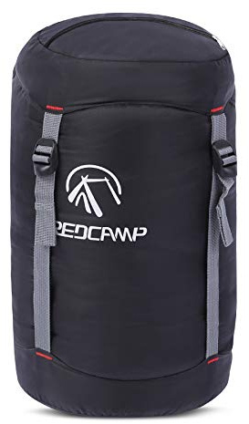 REDCAMP Nylon Compression Stuff Sack, 25L/27L/35L Lightweight Sleeping Bag Compression Sack Great for Backpacking, Hiking and Camping,Blue/Yellow/Army Green/Black