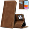 AKABEILA iPhone 11 Pro Hülle Leder, iPhone 11 Pro Handyhülle Silikon, Kompatibel für Apple iPhone 11 Pro Schutzhülle Brieftasche Klapphülle PU Magnetverschluss Kartenfächer Hüllen, Hellbraun