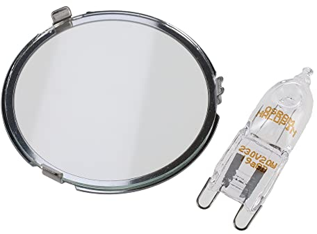 sparefixd Light Lamp Lens Cover & Bulb Repair Set to Fit Bosch Cooker Hood