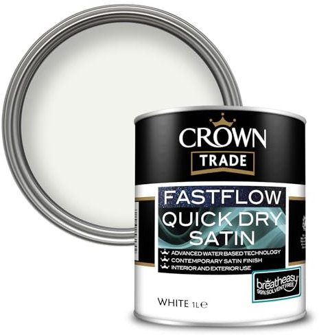 Crown Trade Fastflow Quick Dry Satin White